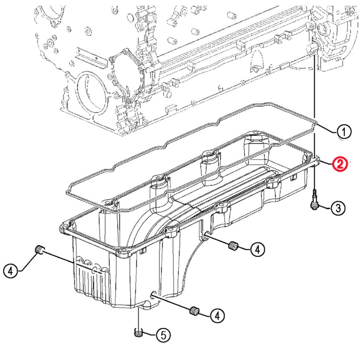 Oil Pan Assembly Kit S60 (New HD Plastic Oil Pan W/ Plugs, Isolator Bolts Asm & Gasket)