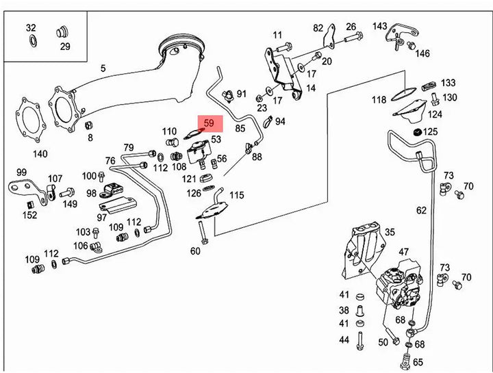 Exhaust Gasket EGR Venturi Line DD13, DD15 (A4721420580)