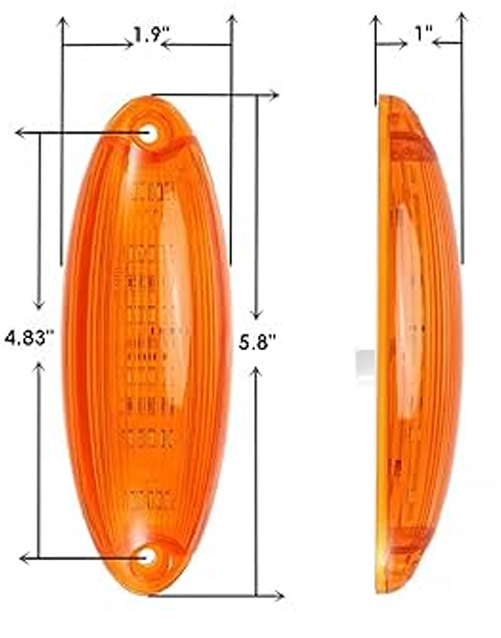 Amber LED Cab Marker Light (Cascadia 08-14)(A66-10711-000) (Set of 5)