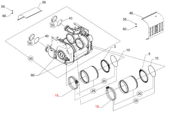 Aftertreatment System Pipe Clamp for DPF 35007