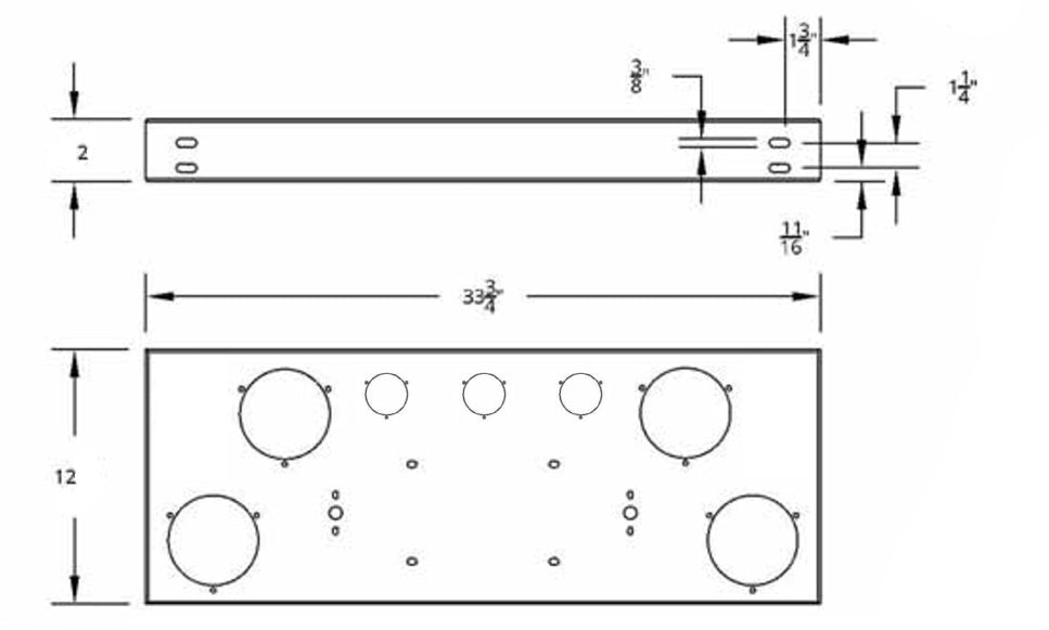 Stainless Steel Rear Central Panel Assembly with LED Lights