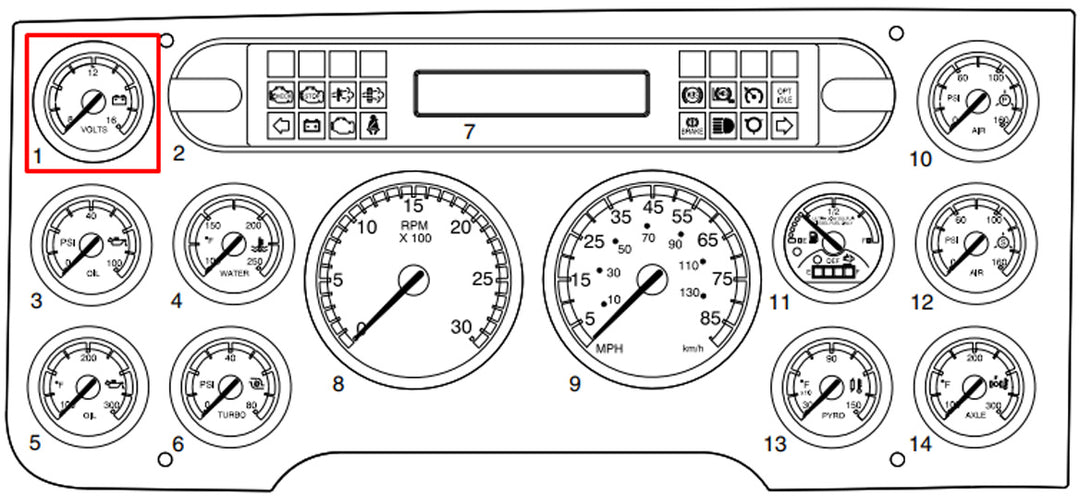 Voltage Monitor ICU4 Black STD (Freightliner)