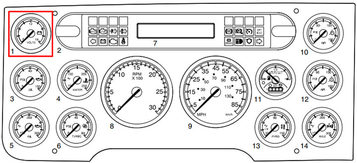 Voltage Monitor ICU4 Black STD (Freightliner)