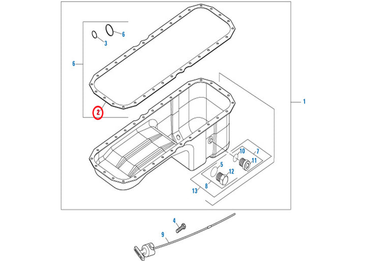 Oil Pan Gasket Cummins ISX (4026684)