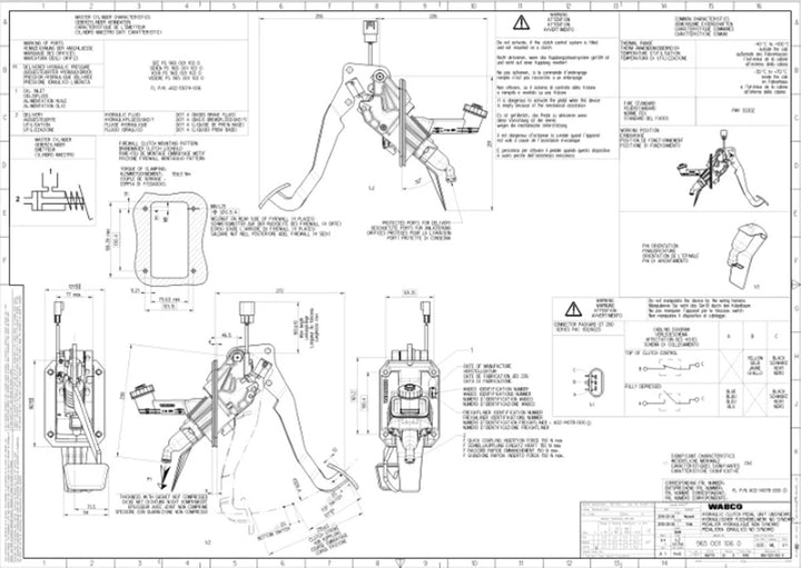 Unidad de pedal de embrague hidráulico (9650012080)