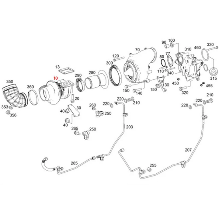 Turbocharger Assembly HX55 Detroit Diesel DD15 903