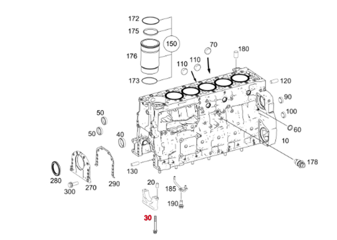 Bolt Main Bearing Cap (Set of 14) (A0000111571)