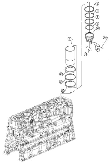 New Cylinder Kit Detroit Diesel S60 14L ( 23538831 )