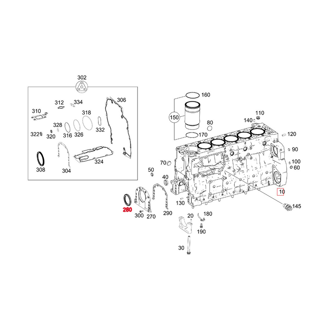 Crankshaft Rear Seal Detroit Diesel DD15