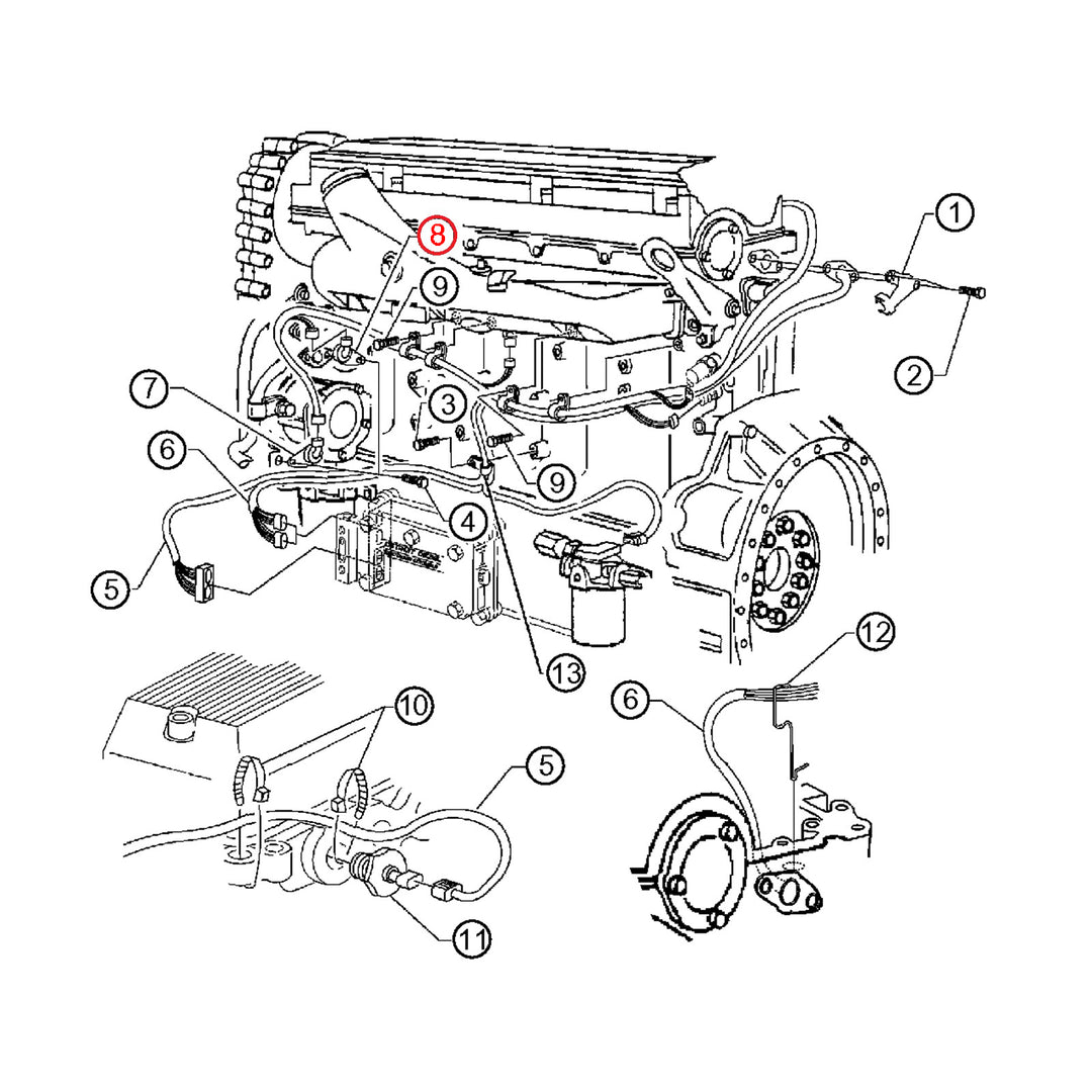 Sensor de posición del árbol de levas (SRS) S60 12.7L (08929387)