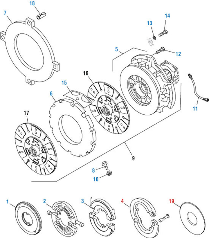 2" Hinged Clutch Brake (0.450" thickness)