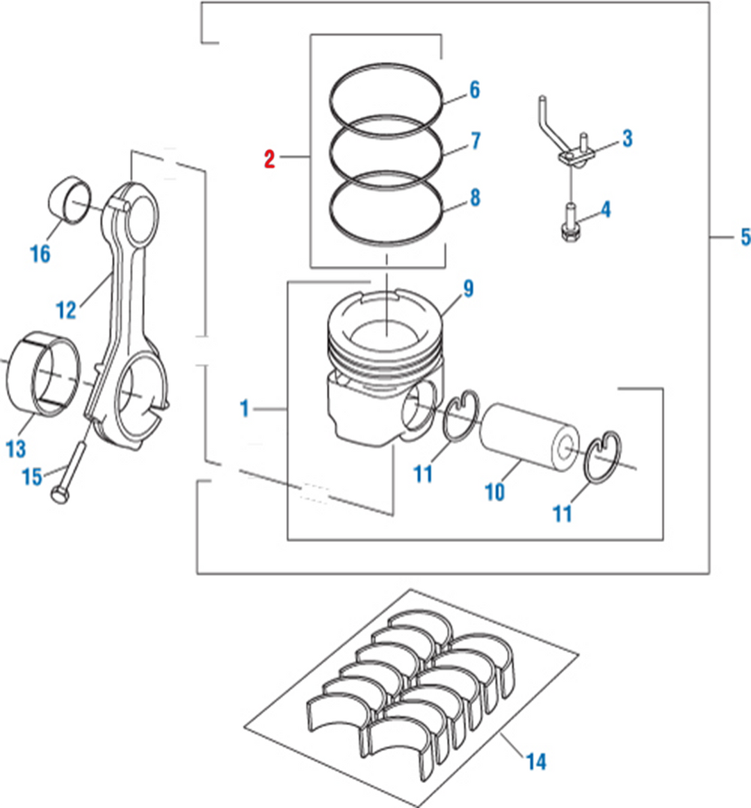 Piston Ring Set Detroit Diesel DD15 (A4720300624)