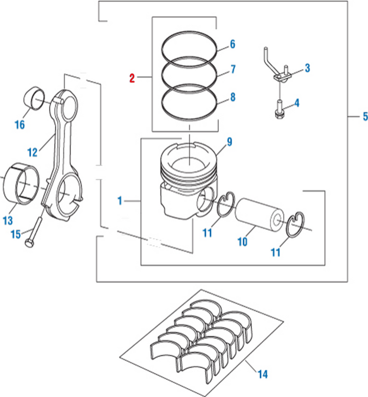 Piston Ring Set Detroit Diesel DD15 (A4720300624)