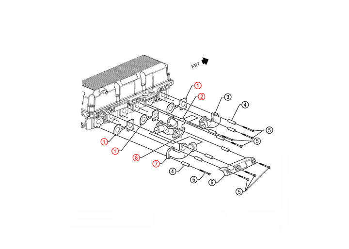 Manifold Exhaust Kit S60 (1 - 23532122, 1 -23511221 & 1 - 23511222)