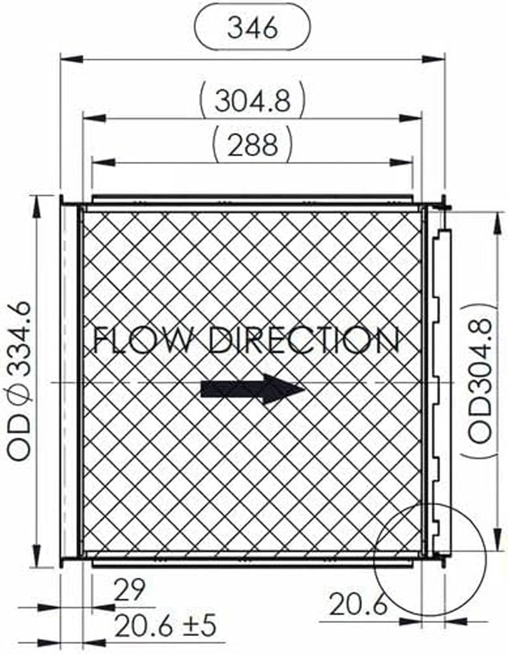 Diesel Particulate Filter (DPF) Compatible with Cummins ISX Engines – Dinex 58001