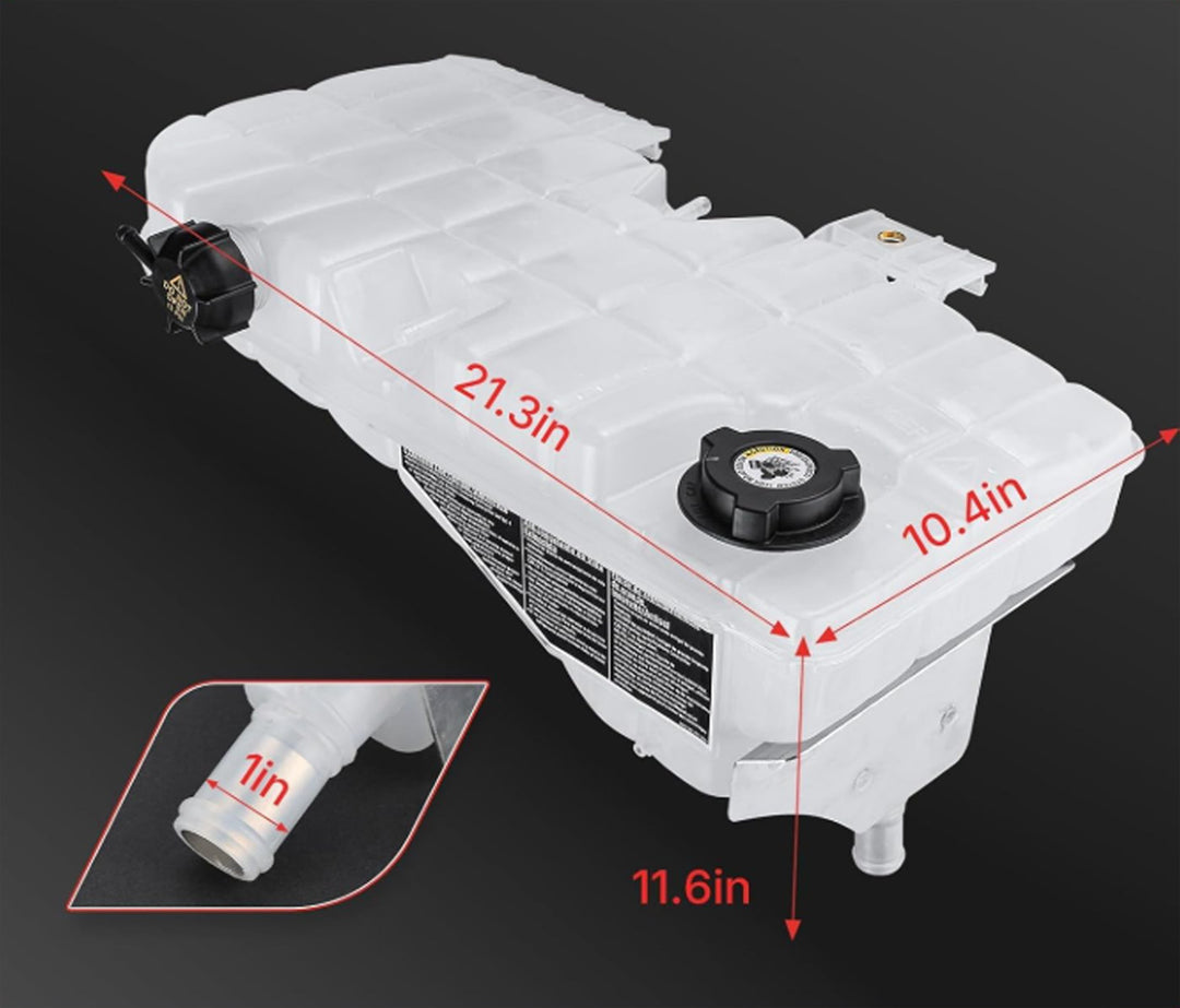 Depósito de refrigerante presurizado de alta resistencia con tapa y sensor (Kenworth T600, T660, W900) (Peterbilt 348, 365, 367, 377, 382, 384, 385, 386, 388, 389) (08-22)