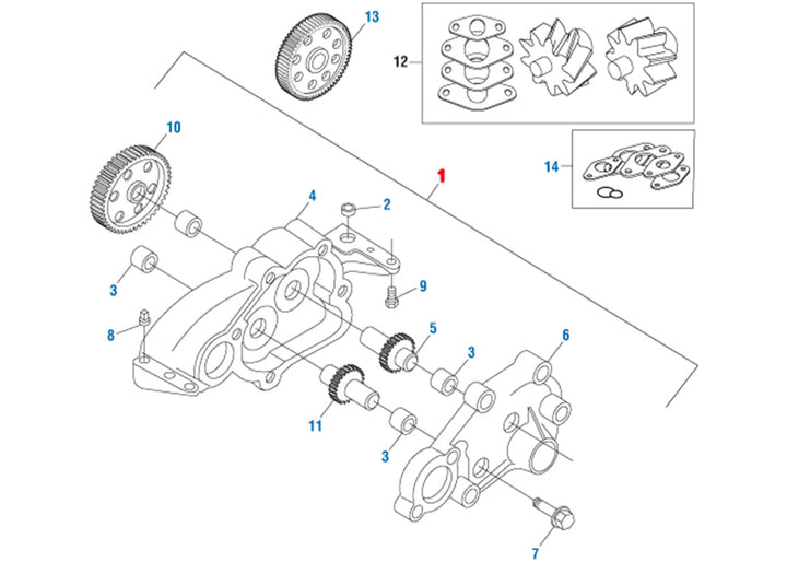 Oil Pump ASM S60 14L (23527448)