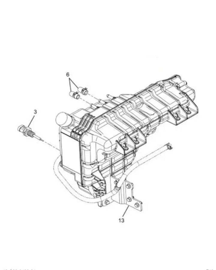 Heavy Duty Pressurized Coolant Reservoir with Cap International TranStar 2011-14, ProStar 2011-15 Alt 2604896C3D ( 4062314C1 )