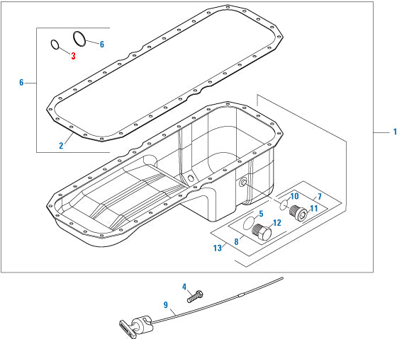 Oil Pan O-Ring Cummins ISX Dual Overhead Camshaft (3678756)