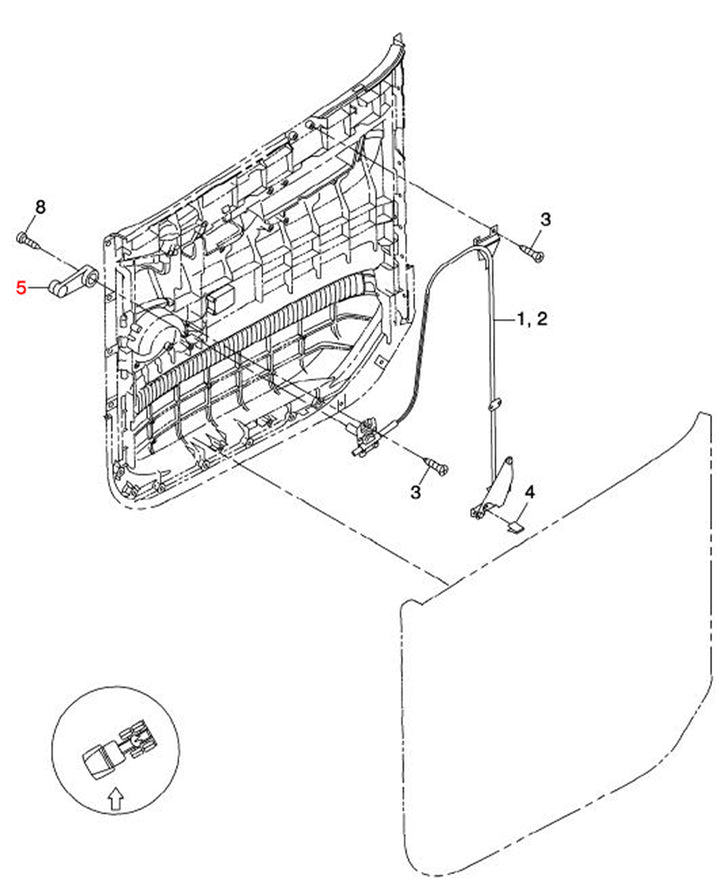 Black Window Crank Handle (Freightliner)
