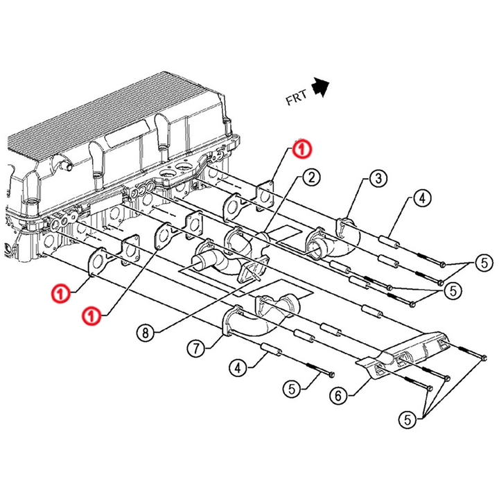 Junta de colector de escape S60 (juego de 3)