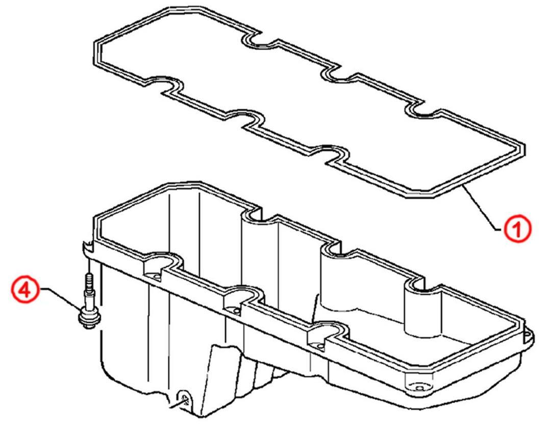 Oil Pan Isolator with Gasket Detroit Diesel S60 14L