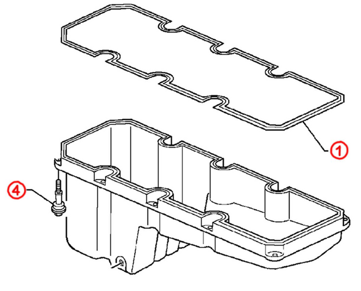 Oil Pan Isolator with Gasket Detroit Diesel S60 14L