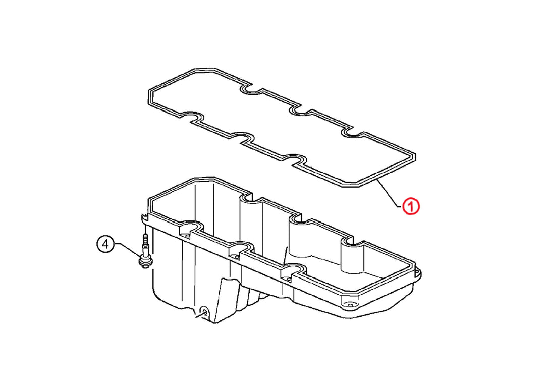 Oil Pan Gasket Black for Detroit Diesel Engine Series 60 12.7/14L (23522279)