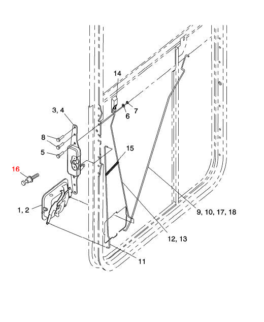 Freightliner Striker Service Kit Front Door Latch