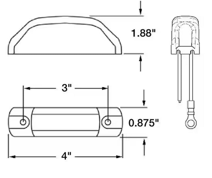 Red Marker / Clearance Light (6 LED) (Set of 4)