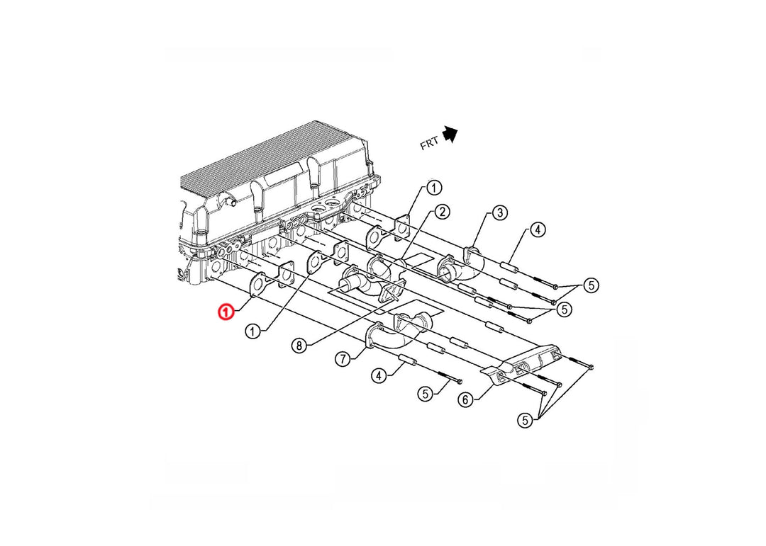 Gasket Exhaust Manifold Detroit Diesel S60