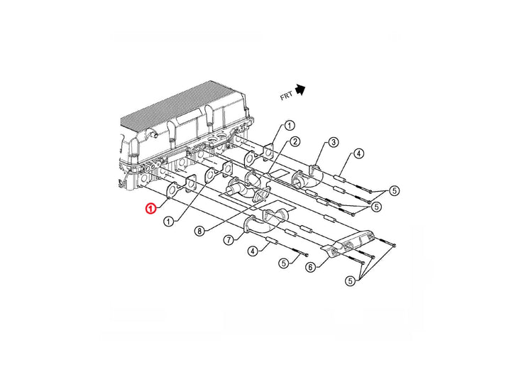 Gasket Exhaust Manifold Detroit Diesel S60