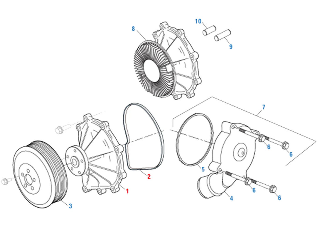 Water Pump (Variable Speed) W/ Mounting Gasket DD15 (906, 910)