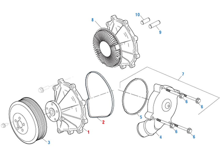 Water Pump (Variable Speed) W/ Mounting Gasket DD15 (906, 910)