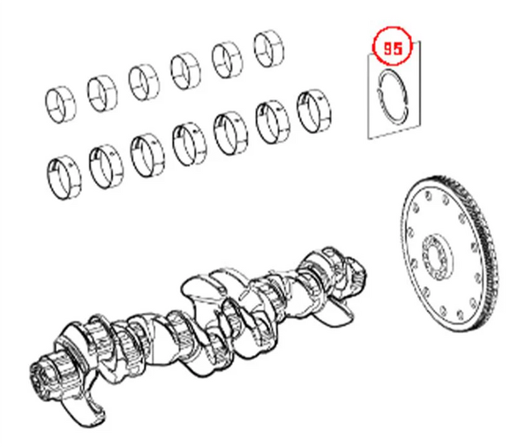 Crankshaft Main Bearing Thrust Bearing - Standard Size EGR Detroit Diesel S60