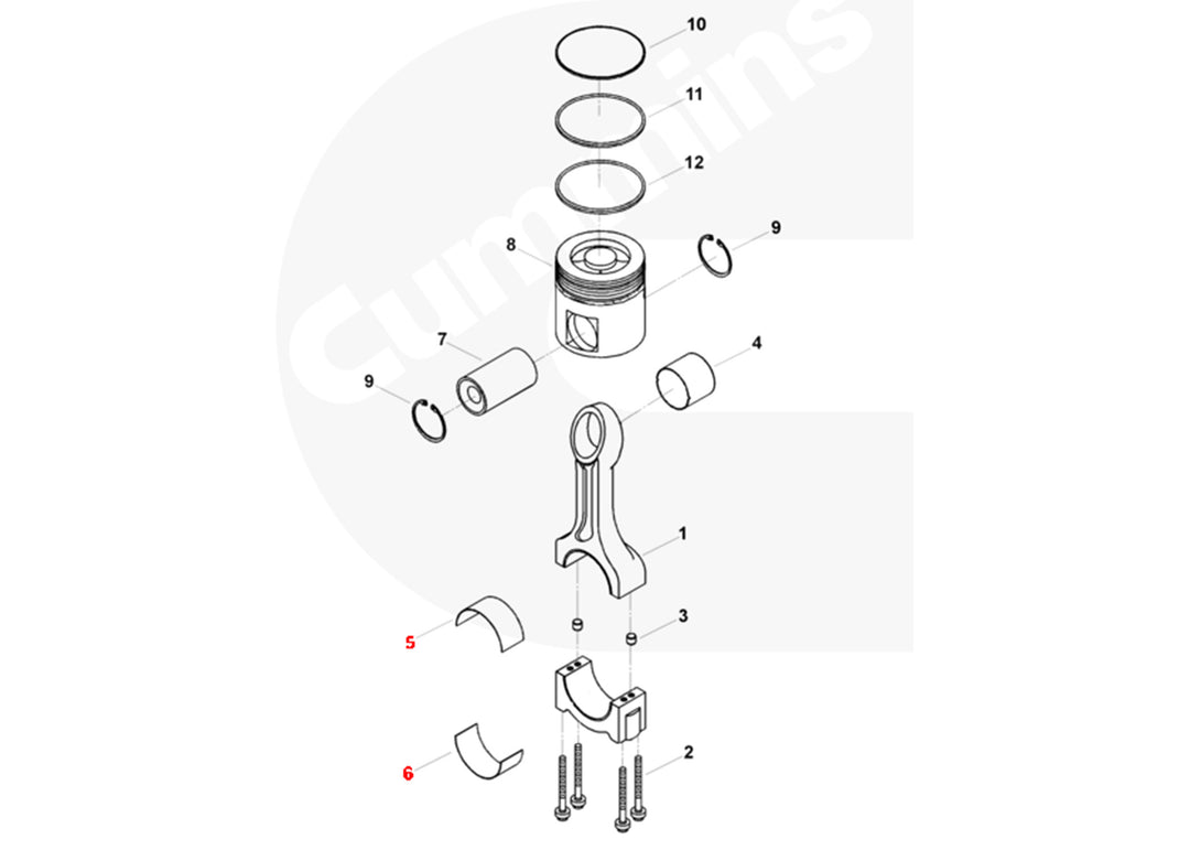 Connecting Rod Bearing Set Cummins ISX Dual Overhead Camshaft (4089405)