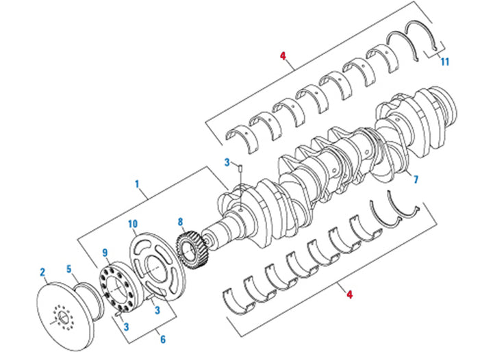 Main Bearing Kit STD Cummins ISX Dual Overhead Camshaft (5406110)