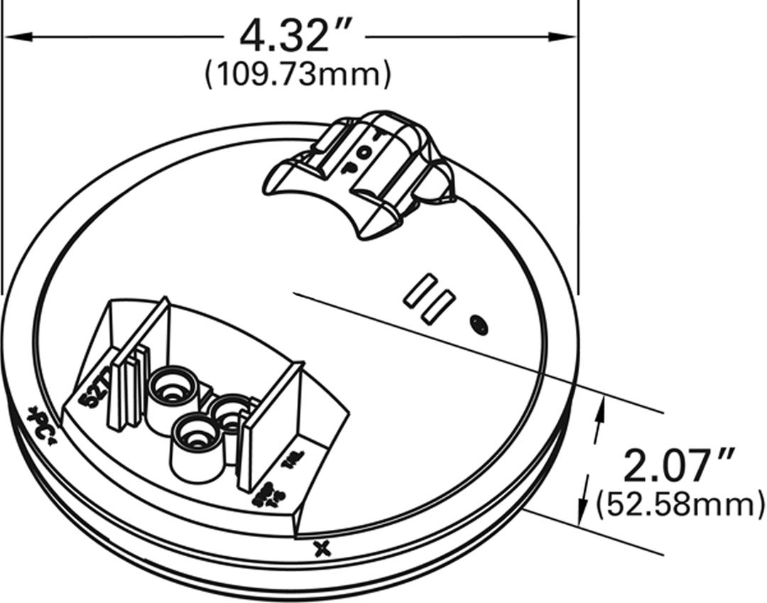 Luz ámbar de 4" para carretera (sellada, 12 V, área reflectante)