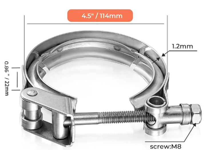 Clamp V Band SS ID 4.5"