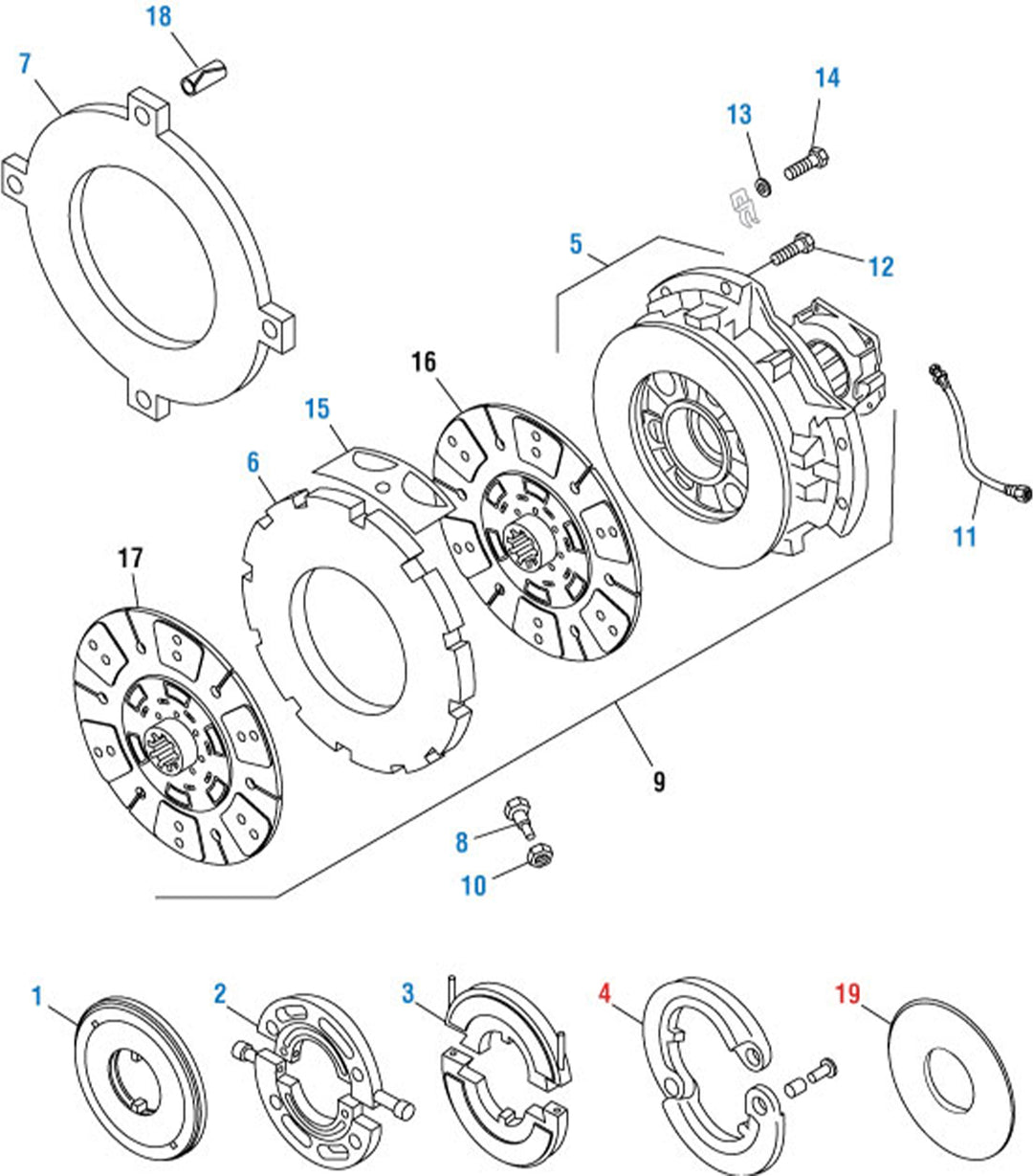 2" Hinged Clutch Brake (0.380" thickness)