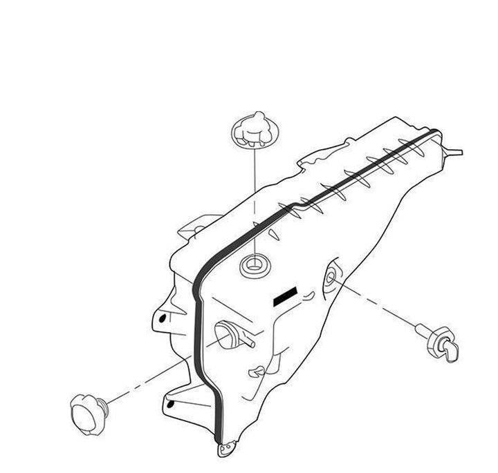 Depósito de refrigerante de alta resistencia con tapa y sensor (Cascadia 2008-2019)