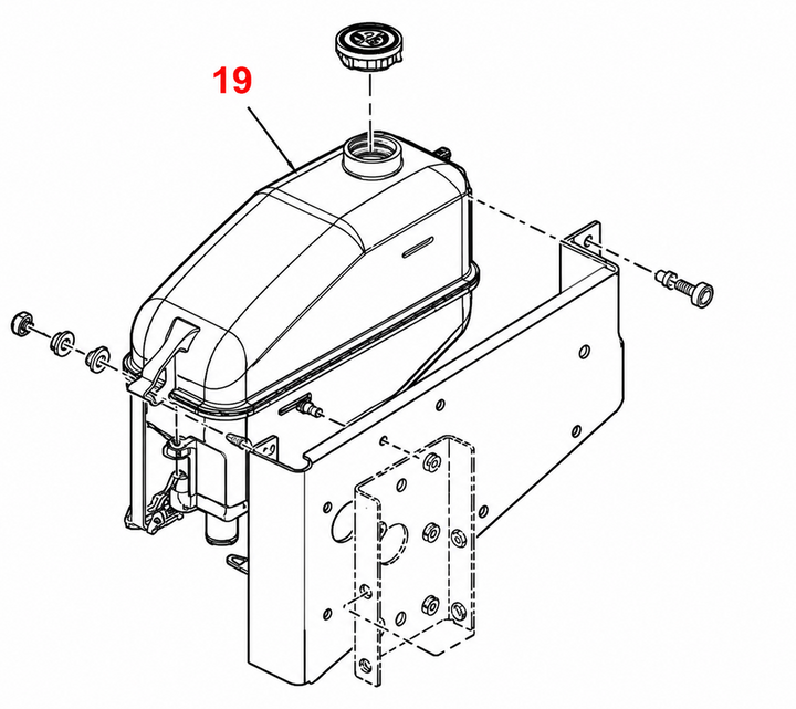 Heavy Duty Pressurized Coolant Reservoir with Caps International 1995-2002