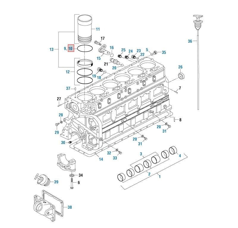 Cummins Cylinder Liner Kit – 150mm APR Anti-Polishing Ring – ISX / ISX15 / QSX15 Diesel Engines (5472970)