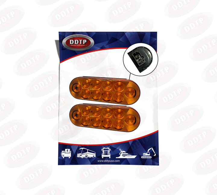 Amber Oval LED S/T/P Light (Freightliner Cascadia 04-16) (Set of 2)