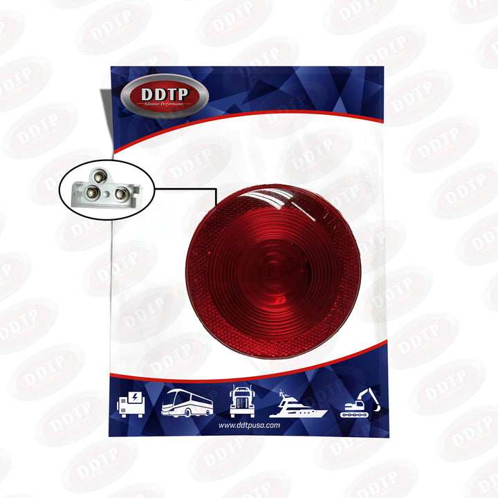 Light 4" S/T/T Sealed Red, 12V, Reflective Area