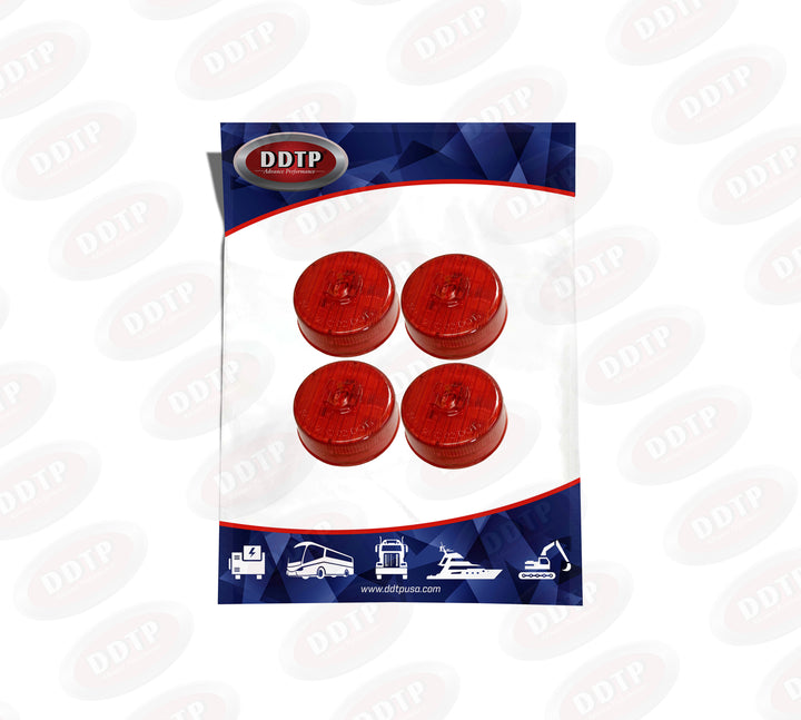 Red Marker / Clearance 2" Light (5 LED)(Set of 4)
