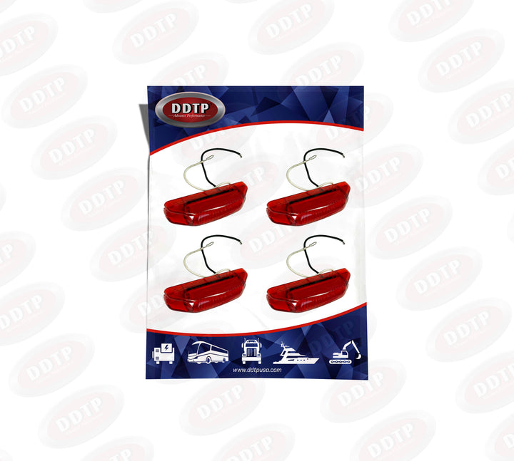 Red Marker / Clearance Light (6 LED) (Set of 4)