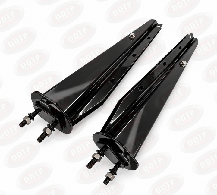Mud Flap Hanger Bracket Black Spring Loaded Left & Right Hand Set