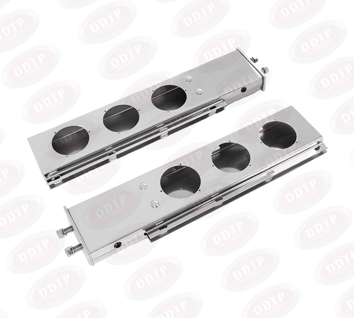 Stainless Steel Mud Flap Hanger Bracket with 3 Light Holes Left and Right Hand Set