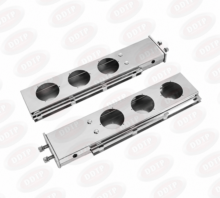 Stainless Steel Mud Flap Hanger Bracket with 3 Light Holes Left and Right Hand Set